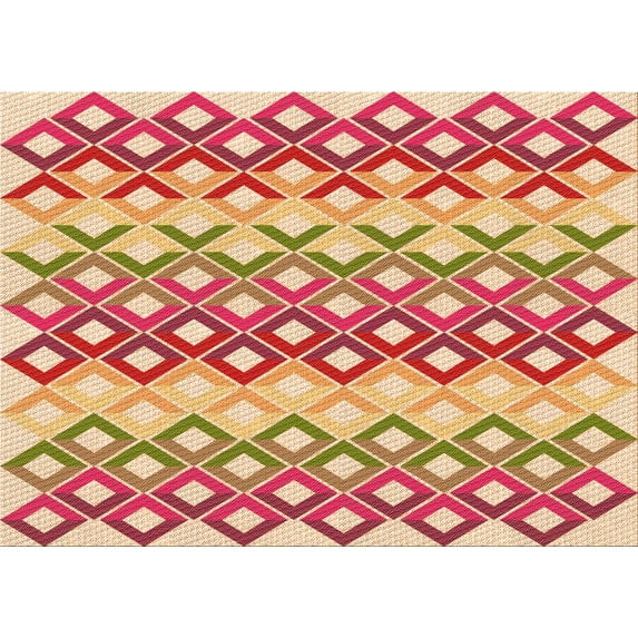 Ahgly Company Machine Washable Indoor Rectangle Transitional Grapefruit Red Area Rugs, 2' x 4'