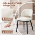 thumbnail image 4 of EOP Upholstered Dining Chairs Set of 2, Modern Fabric Dining Side Chairs with Solid Wood Legs, Comfortable Seating for Kitchen, Dining Room, Beige, 4 of 11