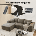 thumbnail image 5 of 107.5" Cloud Sectional Couch with L-Shape Chaise,Modern Modular Sofa for Living Room ,No Assembly Required,(Camel,Left Facing Chaise), 5 of 8