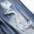 thumbnail image 6 of Simua Men's Ripped Distressed Denim Shorts | Slim Fit Elastic Waist Button Zipper Multi-Pocket Summer Outdoor Casual Shorts, 6 of 8