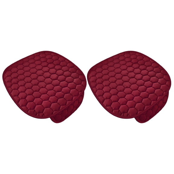 PATLOLLAV Seat Cushion Car Seat Cushion Winter Plush No Backrest No Binding Warm Cushion Car Cushion 2pc for Soft Support at Home, Office, Car, Hotel, Airplane, Bleacher