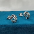 thumbnail image 5 of Hollow Sunflower Earring Floral Earring Stud Flower Stud Dainty Earrings Minimalist Handmade Gift Studs with Pushback 925 Sterling Silver, 5 of 7