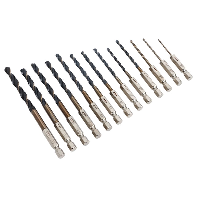 Drilling Bits Wide Application Fast Change Twist Drill Bit 13Pcs High Accuracy For Wood ANGGREK Herramientas