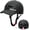 Glossy Textured Black, variant on Bike Helmet Adult - Bicycle Helmets for Men Women - with LED Rear Lights - Baseball Cap Style Adjustable Scooter Helmets for City Road Commuter Cycling Biking Skating