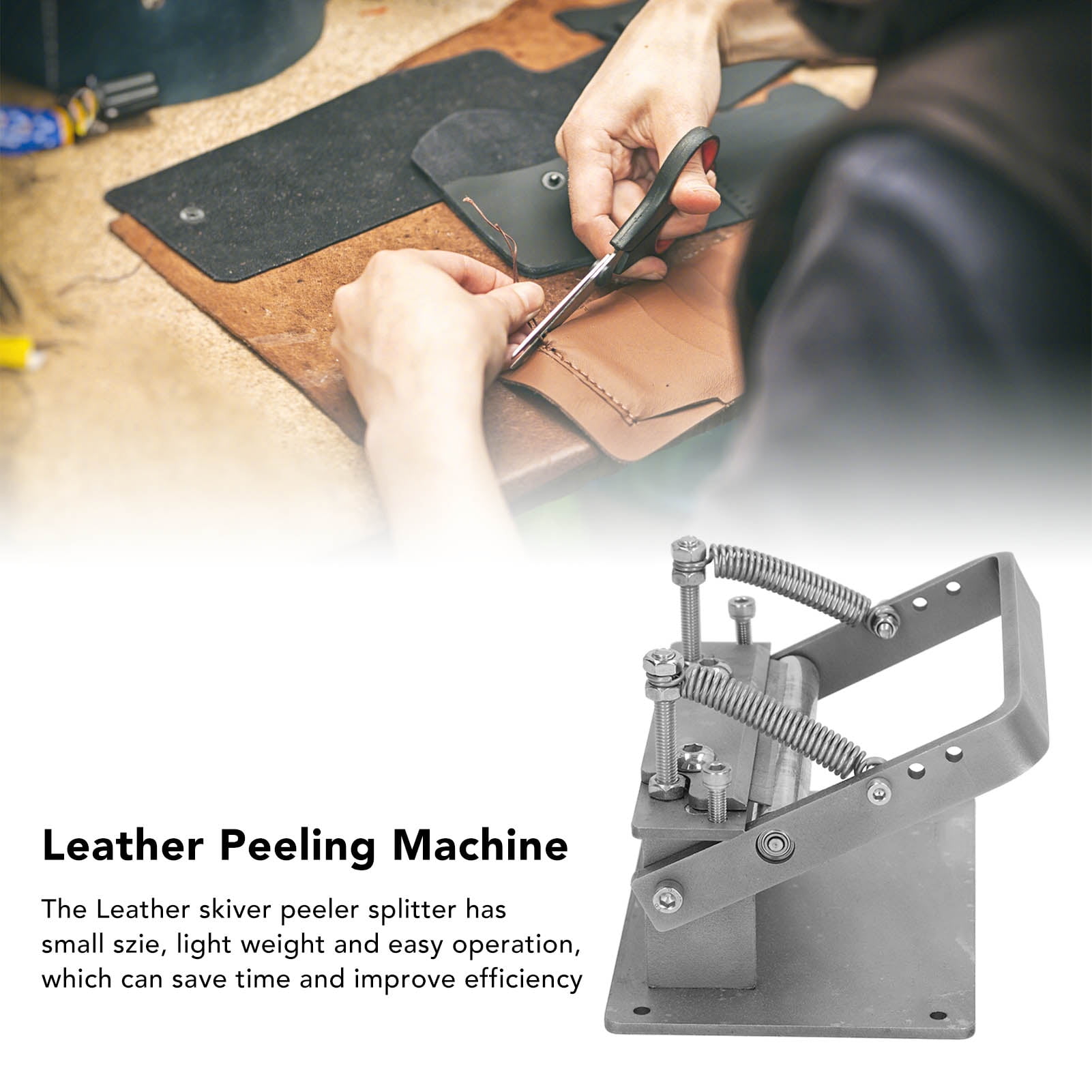 Manual Leather Peeling Machine DIY Light Weight Stainless Steel Accurate Cutting Leather Skiver Peeler Splitter for Home,DIY Leather Skiver Peeler,Manual Leather Peeling Machine