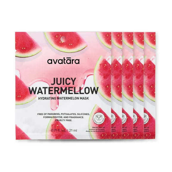 Avatara Juicy Watermellow Face Mask, 5 Pack