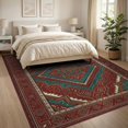 thumbnail image 3 of ODIKA 8'x10' Washable Area Rug Non-Shedding, Easy Care, Geometric Boho Design With Central Medallion And Decorative Framework for King Size Bedroom Under Bed, Master Suite, 3 of 7