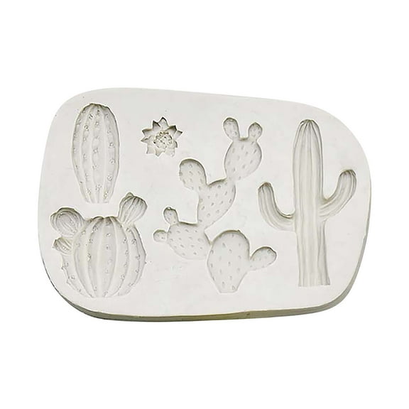 XKHBDL Cactus Silicone Fondant Mold Cacti Sugarcraft Chocolate Candy Mold Cupcake Cake Decorating Tools Polymer Clay Mold