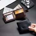 thumbnail image 4 of Cartera corta de cuero suave de PU con ranura para múltiples tarjetas informal de negocios para hombre Tonnylam, 4 of 5
