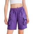 thumbnail image 2 of Mifsaly Girls Cargo Shorts Lightweight Casual Athletic Shorts with Multi Pockets Quick Dry Active Summer Bottoms for Youth Outdoor Hiking Play, 2 of 7