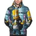 thumbnail image 6 of Simpsons Trendy Cartoon Men'S Fleece Hooded Hoodie, hoodies for women men with pockets,Fall Fashion 2025 Pullover Sweaters Winter Clothes, 6 of 9