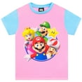 thumbnail image 2 of Super Mario Girls Mario And Luigi Short Pajamas Pink Sizes 4-12, 2 of 7