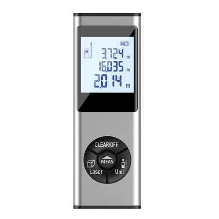 

Walmeck Handheld Rangefinder Distance Meter Area Volumes Measurement Device Building Surveying Equipment LCD Display with Backlight