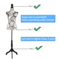 thumbnail image 5 of Female Mannequin Torso with Stand, Height Adjustable Dress Form with Tripod Base for Jewelry Display, 5 of 7