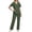 Green, variant on asdoklhq Plus Size Scrubs Cozy Fit Women's Short-Sleeved Solid Color Pocket V-Neck Nurse Suit Beige XL
