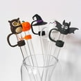 thumbnail image 6 of Halloween Straw Cover Cap, Cute Silicone 3D Ghost Halloween Straw Topper for 30&40 Oz Tumbler, 10mm 0.4in Dust-Proof Reusable Tips Lids (Orange/1 Pcs) 0.86x1.06", 6 of 8