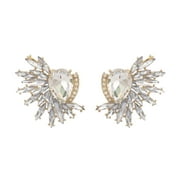 KEMMBA Stud Earrings for Women Trendy,Vintage Rhinestone Statement Retro Fancy Cluster Crystal Drop Dangle Fashion Bling Colorful Earrings