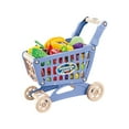 thumbnail image 1 of Grocery Carts Toy Large Capacity with Food Accessory Multifunctional Supermarket Blue, 1 of 8