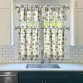 thumbnail image 3 of Kitchen Curtains 36 Inch Short - 3 Panel Set with Cute Bumble Bee and Honeycomb Print, Rod Pocket Window Curtain, 100% Polyester for Bee Lovers, Farmhouse, Kitchen, Living Room, Easy Wash, 3 of 6