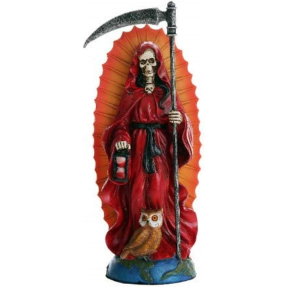 ANHXNSaint of Holy Death Standing Religious Statue Love Passion Relationship Santisima Muerte Sculpture