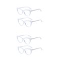 thumbnail image 4 of Sonducket 2 uds anteojos para mujer, anteojos con luz Anti-azul, lentes transparentes para mujer, anteojos con filtro de luz, anteojos de Blanco 2piezas, 4 of 6