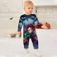 thumbnail image 3 of Demon Slayer Unisex Baby Boy Girl Rompers Long Sleeve Infant Jumpsuits Babies' Outfits Fall Winter Clothes 6-9M, 3 of 5