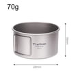 thumbnail image 1 of Bgsha Bol en Titane avec Poignée Pliante Bol de Camping Récipient Alimentaire pour Dîner Poêle Extérieure, 1 of 9