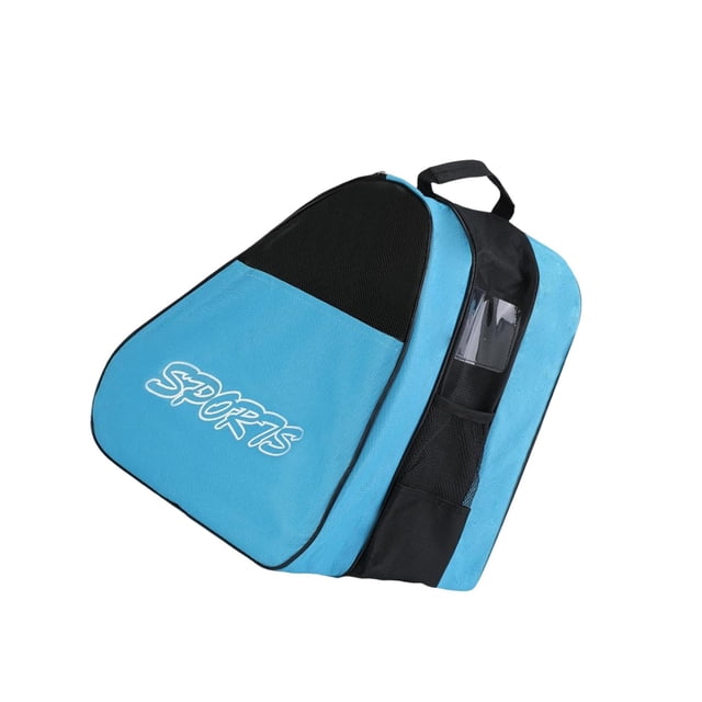 transemion Sac à Chaussures de Patinage Respirant Sac de Rangement pour Patins à Roulettes Sac Bleu