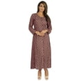 thumbnail image 5 of Bimba Printed Maxi Dress For Women Front Button Placket Ethnic Dress Casual Rayon Dresses, 5 of 7