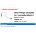 thumbnail image 2 of Gear To Cooler Power Steering Return Line Hose Assembly - Compatible with 2003 - 2006 Chevy Trailblazer EXT 2004 2005, 2 of 2