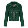 thumbnail image 6 of THDHVS Jackets for Women,Womens Jacket,Women's Fashion Jackets Fall Clothes Long Sleeve Open Front Cropped Coat Outwear Green XL, 6 of 8