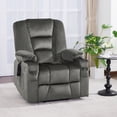 thumbnail image 2 of MCombo Power Lift Recliner Chair Sofa with Massage and Heat for Elderly People, Extended Footrest, Hand Remote Control, Cup Holders, USB Ports, Fabric 7529 (Medium, Grey), 2 of 9