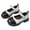 Black, variant on Platform Mary Jane Shoes for Girls Chunky Patent Leather Pearl Ankle Strap Flats Kids Fashion Elegant Dress Shoes
