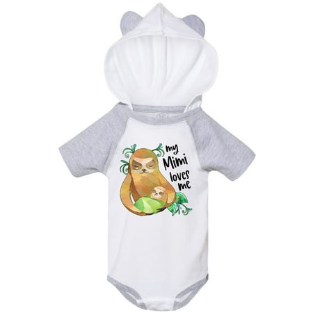 

Inktastic My Mimi Loves Me Cute Sloth and Baby Gift Baby Boy or Baby Girl Bodysuit