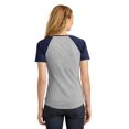thumbnail image 3 of District Women's Juniors Mesh Sleeve V-Neck Tee, 3 of 3
