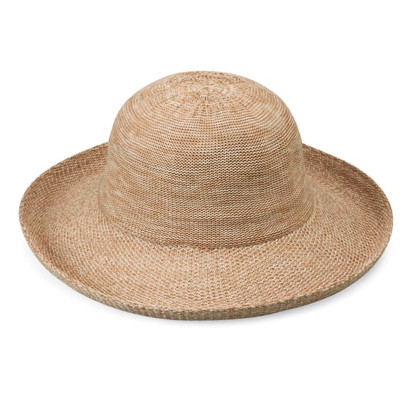 Sombrero para el sol Wallaroo Victoria para mujer, plegable, ala ancha, color camel