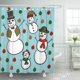 thumbnail image 1 of ABPHQTO Bola verde Muñeco de nieve Patrón familiar Adorno rojo Corbatín Niño Zanahoria Cortina de ducha 160x180 cm, 1 of 1