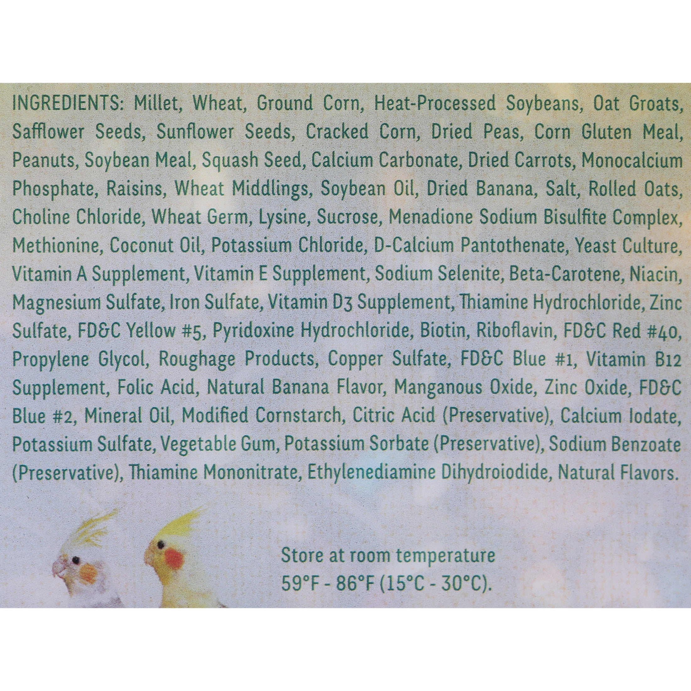 Wild Harvest Advanced Nut Diet, for Cockatiels, 4.5 lbs