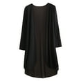 thumbnail image 5 of Alvivi Women's Long Sleeve Open Front Cardigan Chiffon Bolero Shrug Sweater Cover Up Blouse Tops Black 3XL, 5 of 5