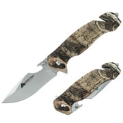 Ozark Trail 4.5 inch Folders for Camping Brown Liner Lock Stainless Steel Pocket Knife for Outdoors
