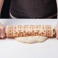 thumbnail image 2 of Bangcool Christmas Rolling Pin Wooden Elk Embossed Dough Roller Baking Roller for Kitchen, 2 of 9