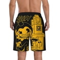 thumbnail image 3 of Bendy And The Ink Machine Mens Swim Trunks Quick Dry Board Shorts With Mesh Lining, Beach Shorts Swimwear Bathing Suits, 3 of 7