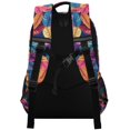 thumbnail image 3 of FORMRS Kids School Backpack Elementary Student Unisex Travel Bookbag with Reflective Stripes, Colorful Art Leaves Pattern, 3 of 7