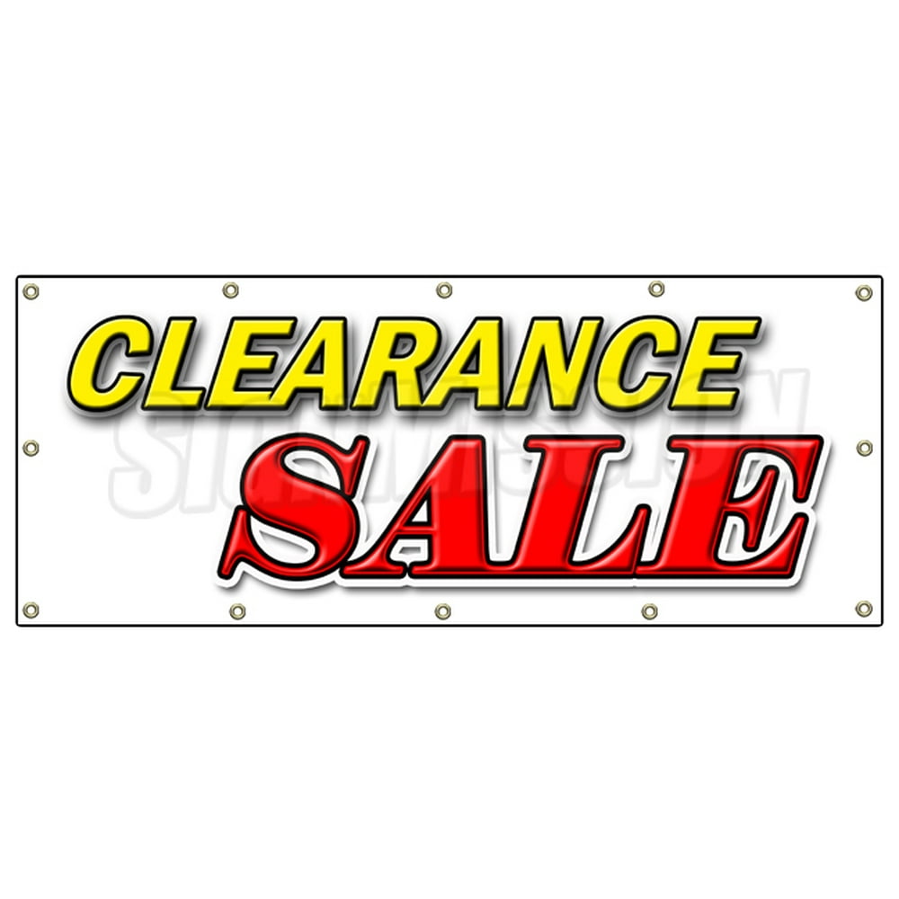 48"x120" CLEARANCE SALE BANNER SIGN retail sign signs store 50 off