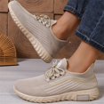 thumbnail image 4 of pwidon Men's Walking Shoes Running Shoes Breathable Knit Lightweight Non Slip Athletic Sneakers Khaki Casual Daily Jogging Travel Footwear Khaki 47, 4 of 5