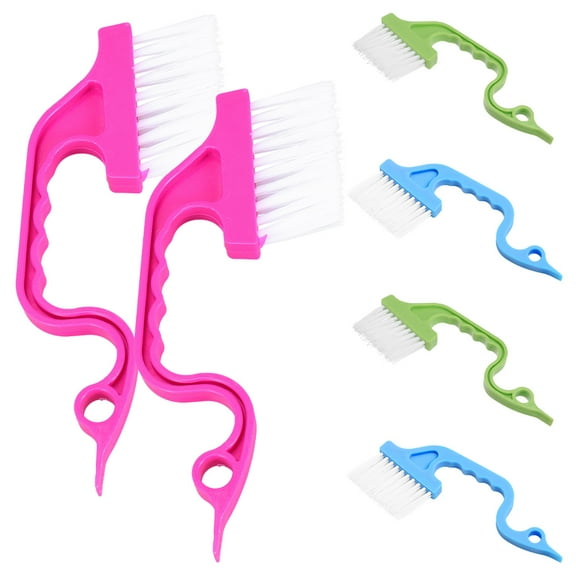 Carpet Cleaner Brush Set with Bristles Ergonomic Handle for Cleaning Assorted Color 6 Pieces