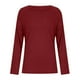 thumbnail image 5 of Tops formales,Blusa informal de manga larga con cuello redondo para mujer, de poliéster, con estampado suave para uso diario, sopatenor, 5 of 9