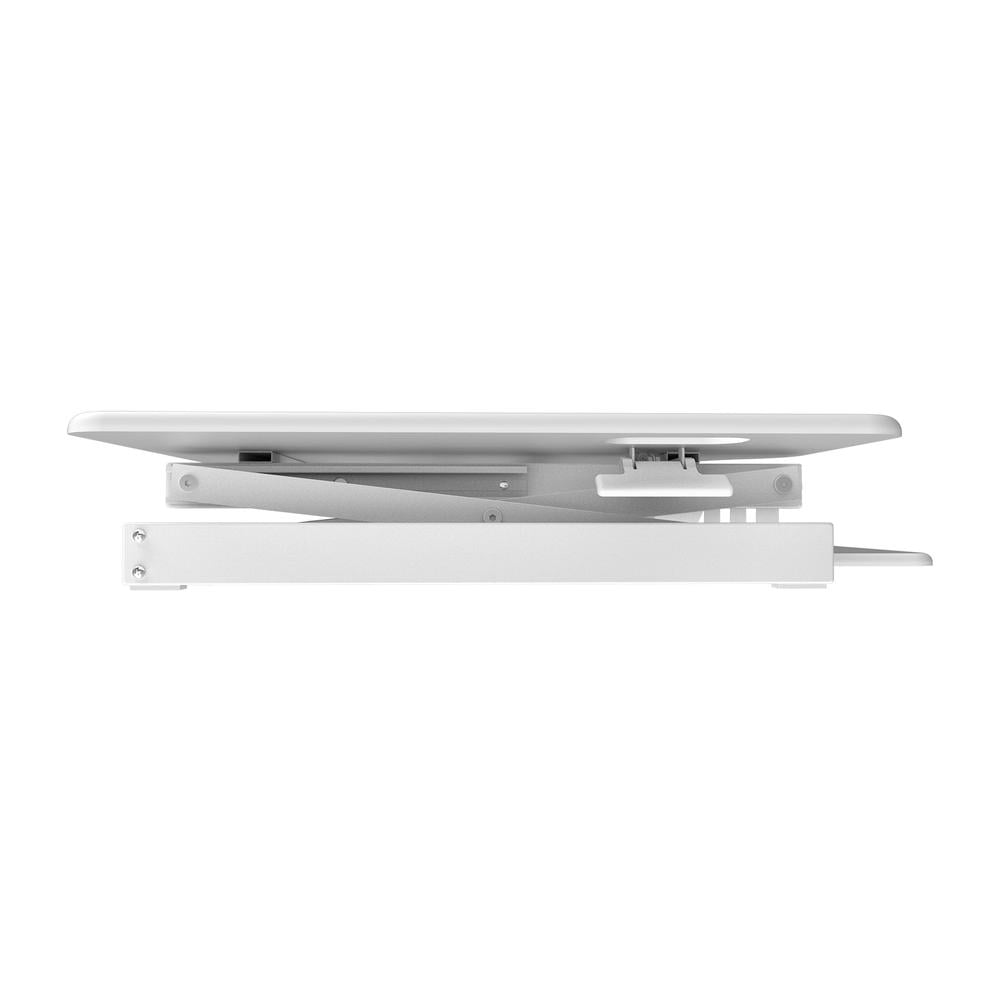 46" Large Adjustable Standing Desk Converter/Anti Fatigue Mat Bundle - White