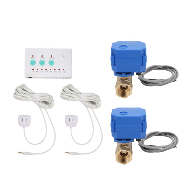 Ymiko DN15 Double Valve Sensor Audible Alarm Home Smart Water Leaking Sensor Kit DC5V