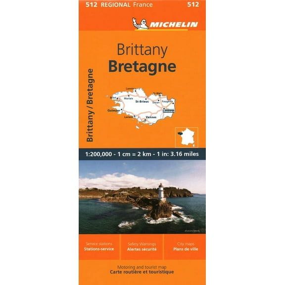 France: Brittany Map 512 (Sheet map, folded)